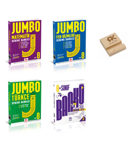 Model LGs 8. Sınıf JUMBO Matematik Fen Türkçe ve 5li Deneme Seti 4lü Set + Telefon Standı