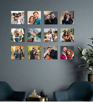 Kişiye Özel 12 Fotoğraflı Kare Mdf Tablo
