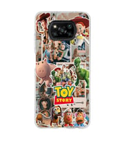 Poco X3 Pro / X3 NFC Uyumlu Toy Story Kolaj Tasarımlı Şeffaf Telefon Kılıfı