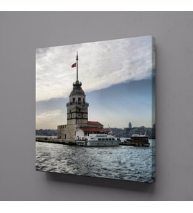 KIZ KULESİ KANVAS TABLO 130x130cm (Karışık)