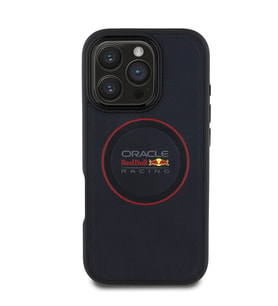 Apple iPhone 16 Pro Max Kılıf Redbull Orjinal Lisanslı M-safe Şarj Özellikli Kırmızı Halka ve Logo K