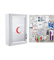 Ecza Dolabı İçi Dolu Lüx İlk Yardım İçerikli PVC 50x35x16 CM-159+PHL
