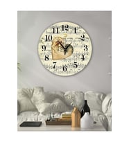 bilge Retro Tasarımlı Duvar Saati 35 x 35 CM (Çok Renkli)