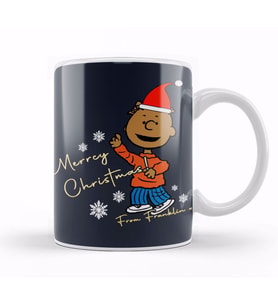 Merry Christmas From Franklin Peanuts Kupa Bardak Porselen