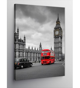 Kanvas Tablo Londra Ve Çift Katlı Otobüs