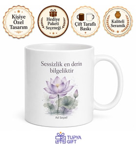 Meditasyon Alışkanlığı Sabah 10 Dakika Sessizlik Dingin Kupa Hediye Bardak