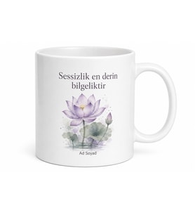 Meditasyon Alışkanlığı Sabah 10 Dakika Sessizlik Dingin Kupa Hediye Bardak