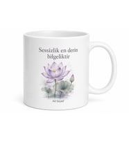 Meditasyon Alışkanlığı Sabah 10 Dakika Sessizlik Dingin Kupa Hediye Bardak