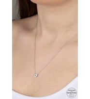 Union Swarovski Zirconia Kadın Kalp Montür Gümüş Kolye
