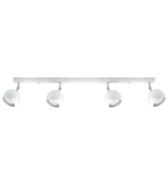 Rsylight Retro Beyaz 180 Derece Hareketli Modern Spor 4 Lü Led Spot Avize Günışığı Ampullü