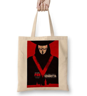 V For Vendetta Bez Çanta Uzun Saplı