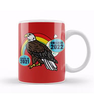 Sarcasm Funny Vintage Bald Eagle Saying Covid Hi Omicron Virus 2022 Kupa Bardak Porselen