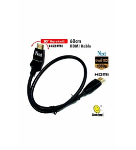 Next YE-1108 60cm HDMI Kablo Hareketli HDMI Fişli (Siyah)