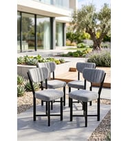 Sandalye 4 Adet Baby Face Kumaş Metal Ayak Modern Mutfak Sandalyesi Cafe Balkon Ofis Elma
