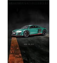 Yeşil Işıklı Sesli 1:24 Ölçek İnce Detay Açılır Kapı Audi R8 V10 Premium Model Araba