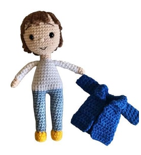 Minyatür Minihan Bebek Amigurumi Organik Oyuncak