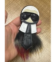15X5 CM TÜĞLÜ KARL LAGERFELD DERİ ARMA YAMA DİKİŞ APLİKE