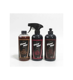 Shine Wax PPF Şampuan & Demir Tozu Temizleyici & Lastik Parlatıcı Jel 500 ml 3'lü Set