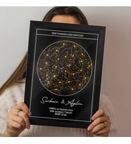 Sevgiliye Romantik Hediye Seni Tanıdığımda Gökyüzü Işıklı Tablo