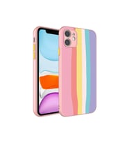 Apple iPhone 11 Uyumlu Kılıf Kamera Korumalı Renkli Temperli Zore X-Cam Kapak (Model 5)