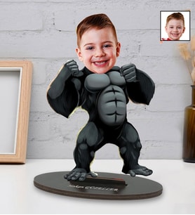 Kişiye Özel King Kong Tasarımlı Karikatür Biblo