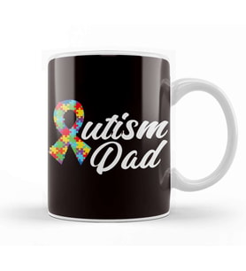 Autism Dad Father Daddy Autistic Child Son Daughter Family Kupa Bardak Porselen