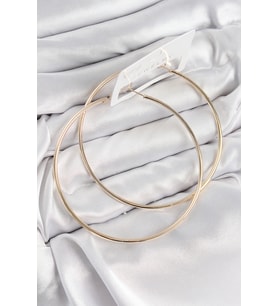 Pirinç Halka Model Gold Renk Kadın Küpe 5886 - GLST5050-2863