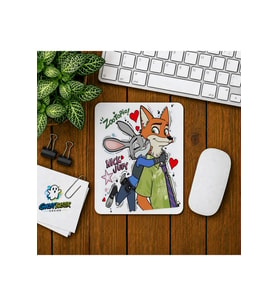 Zootropolis Nick ve Judy Baskılı Oyuncu Mousepad 0361