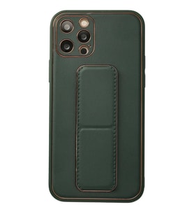 Newface Apple iPhone 12 Pro Kılıf Coco Deri Standlı Kapak - Yeşil