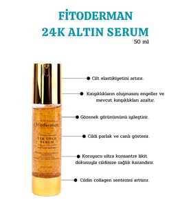 Fitoderman 24K Kırışıklık Karşıtı ve Nemlendirici Altın Yüz Bakım Serumu