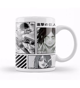 Mikasa And Eren Jaeger Attack On Titan Kupa Bardak Porselen