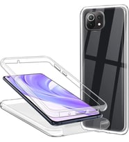Xiaomi Mi 11 LiTE Kılıf Şeffaf 360 Ön Arka Korumalı Silikon