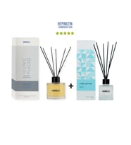 Sümbül Amber Iconic Place 120 ml + Pure Cotton 50 ml & Dekoratif Ortam Kokusu - Bambu Çubuklu (Şeffaf)