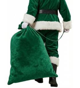 Yeşil Noel Baba Hediye Çuvalı Mega Boy (85X110 cm)