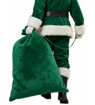 Yeşil Noel Baba Hediye Çuvalı Mega Boy (85X110 cm)