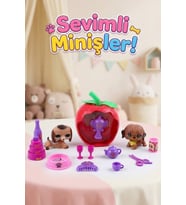 Sevimli Minişler Elma Ev ve Parti Seti - 2'li Köpek Figürü ve Aksesuarlı Oyun Seti