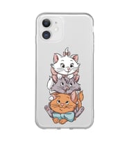 Iphone 11 Uyumlu Marie Kedi Tasarımlı Şeffaf Telefon Kılıfı