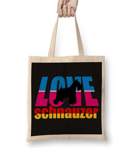 Love schnauzer Bez Çanta Uzun Saplı