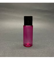 15 cc Pembe Pet Şişe - Siyah Sızdırmaz Kapaklı- 15ml Buklet Şişe x 10 Adet (Karışık)