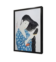 Japon Kadın Çerçeveli Mdf Tablo