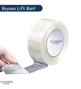 Yırtılmaya Karşı Dirençli, Yüksek Yapışma Gücü Boyuna Lifli Bant 50mmx50mt