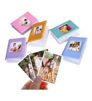 41 adet 6x9 fotoğraf + Deri Instax 6x9 Polakart Fotoğraf Albümü Hediye (Pembe)