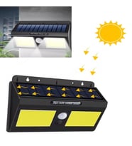 Güneş Enerjili Hareket Sensörlü 96 LED Dış Mekan Aydınlatma - 3 Mod, Su Geçirmez (Siyah)