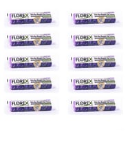 Florex 40 Litre Büzgülü Lavanta Kokulu Çöp Torbası Poşeti / 55 x 60 Cm. - 10 Adetlik 10 Rulo (Mor)