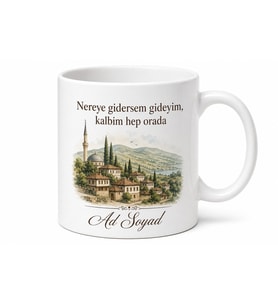 Kişiye Özel Aile Memleketi Temalı Baskılı Kupa Bardak Hediye