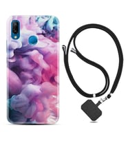Huawei P20 Lite Mate 10 20 Lite Pro P40 Lite KılıfBoyun Askılı Silikon Pink Cloud 1305