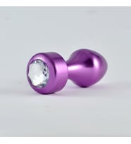 8 cm Lüks Alüminyum Rosebud Metal  Plug (Mor)