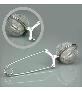 Mcg® Paslanmaz Metal Pratik Kolay Bitki Çayı Demleme Süzgeci Aparatı