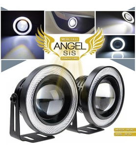 Universal Mercekli Led Angel Sis Farı, 76mm Beyaz Renk