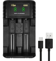 Batteries G300 Akıllı Ni-MH Pil Şarj Cihazı, Type-C Girişli 2 Slot Hızlı Şarj Aleti, AA / AAA / C / D Şarjlı Pil Uyumlu